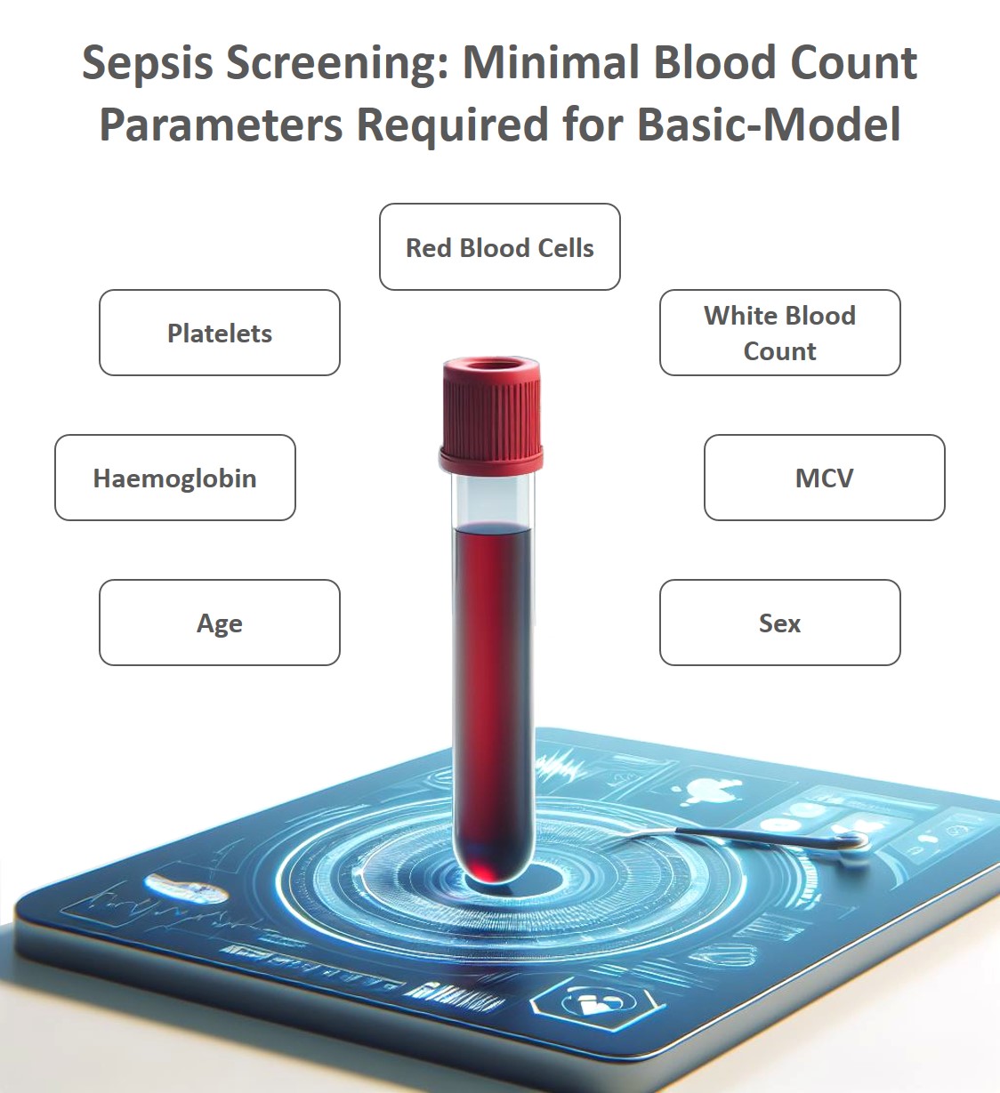 Presentation of the data required for the basic model for early sepsis detection