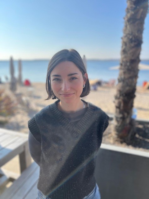 Ein blaues symbol einer person ohne gesicht auf weißem hintergrund.