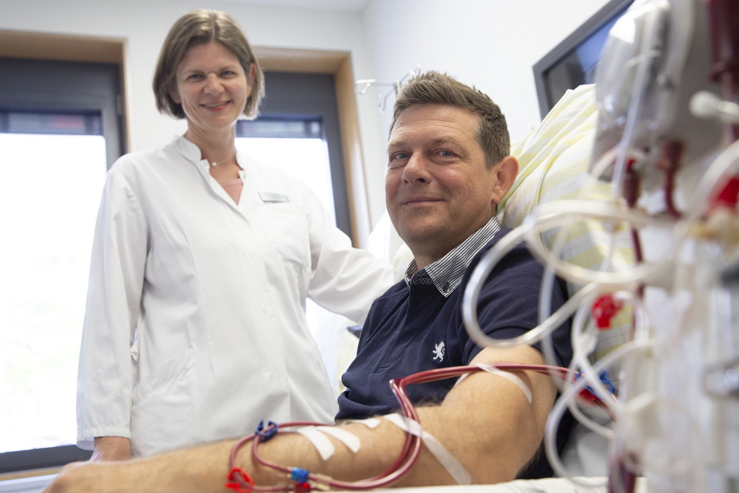 Stefan Breidung wartet seit drei Jahren auf eine neue Niere. In Behandlung ist er bei Dr. Anette Bachmann vom UKL- Transplantationszentrum.